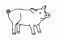 Ausmalbild Schwein